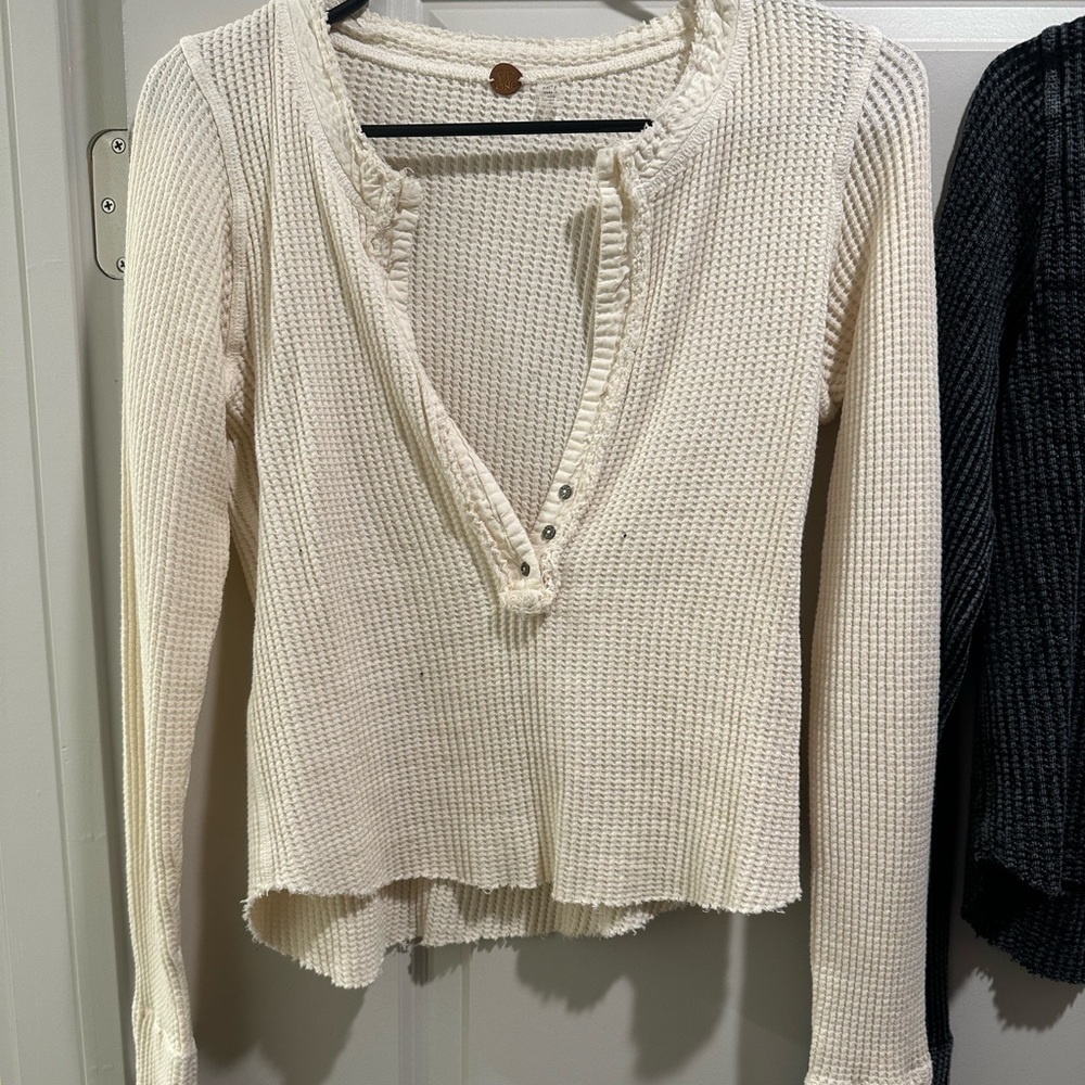 Free people Cream Henley.